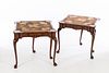 3863022: Pair of George II Style Walnut Needlepoint Inset
 Games Tables, Late 19th/Early 20th Century E4RDJ