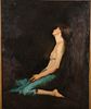 3863091: After Jean-Jacques Henner (French, 1829-1905),
 Kneeling Nude, Oil on canvas E4RDL