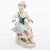 3753356: Meissen Porcelain Figurine of a Little Girl Holding Grapes E3RDF