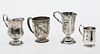 3753479: Group of 4 Coin and Sterling Silver Footed Cups with Handles E3RDQ