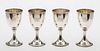 3753562: 4 S. Kirk and Son, Inc. Sterling Silver Goblets E3RDQ