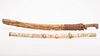 3753603: Japanese Carved Ivory Sword and Middle Eastern
 Sword, Probably 19th Century E3RDJ
