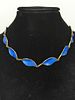 David Andersen Sterling Silver and Enameled Necklace