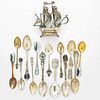 NAUTICAL MOTIF SILVER AND SILVER PLATE GROUP