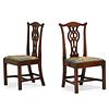 PAIR OF GEORGE III STYLE WALNUT SIDE CHAIRS