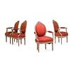SET OF FOUR TRANSITIONAL LOUIS XVI STYLE CHAIRS