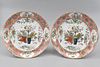 Pair of Chinese Canton Glazed Dish, 19th C.