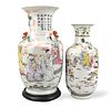 Two Chinese Famille Rose Vase w/ Figures, ROC P.