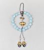 Chinese Aquamarine Beads Bracelet & Box