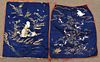 2 Chinese Embroidery Silk w/ Figure, Qing D.