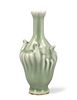 Chinese Celadon Glazed Vase w/ Buddha Hand