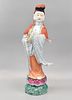 Chinese Famille Rose Porcelain Guanyin Figure, ROC