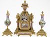 Louis XVI Style 3-Piece Clock Garniture, 19th C.