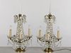 Pair of French Style 4 Light Candelabra, Electrified