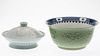 Large Japanese Porcelain Bowl and a Lidded Bowl
