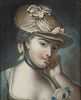 French Pastel Portrait of a Woman, 18th Century