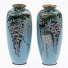 2 Japanese Cloisonne Vases