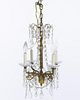 French Style Gilt-Metal & Glass Small 4-Light