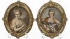 Pair of Portrait Miniatures of Women