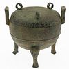 Spring and Autumn Style Chinese Bronze Lidded Vessel