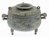 Spring/Autumn Style Chinese Bronze Lidded Vessel, 20th