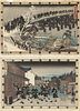 Utagawa Hiroshige, 2 Woodblocks from a Series