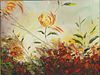 Unsigned, Decorative Flower Painting
