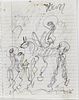2 Purvis Young Drawings on lined Paper