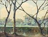Harold Hilton, River Landscape, Oil on Board, 1931