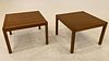 Two Contemporary Teak Low Tables