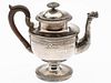 Anthony Rasch, Coin Silver Teapot, C. 1817-1819