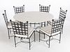 Amalfi Stainless Steel Table & 6 Side Chairs