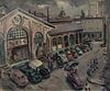 Myrtle Jones, Old City Market, Oil on Masonite