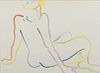 Jamie Friedli, Lounging Nude, Watercolor