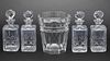 Baccarat Vase and 4 Decanters
