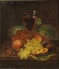 George Forster, Still Life with Wine and Fruit, Oil