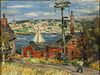 Josef Foshko, Harbor Scene, Oil on Canvas