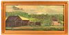 Oil on Canvas Painting of a Farmstead.
