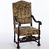 Renaissance Revival Needlepoint Upholstered Armchair