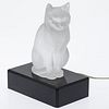 Lalique Frosted Glass Cat