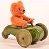 Vintage Schuco Teddy Bear in Three Wheel Car.