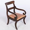 Childrens Mahogany Open Armchair, Late 19th Century