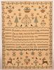 Dated 1836 Needlework Sampler by Jane Page