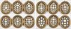 3753408: Group of Plaster Cameos in 12 Oval Frames, 19th Century E3RDJ