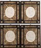 3753389: Four Framed Alabaster and White Marble Plaques
 of Emperors, Probably 20th Century E3RDJ