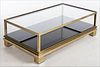 3753575: Brass and Glass Coffee Table E3RDJ