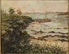 3753716: French School, Signed Jacob, Harbor Scene, Oil on Canvas E3RDL