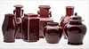 3753481: 7 Chinese Copper Red Glazed Porcelain Vessels, 20th Century/Modern E3RDC