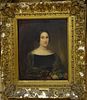 PORTRAIT OF ENGLISH NOVELIST MARY SHELLEY (1797-1851) OIL PAINTING
