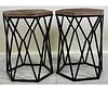 PAIR OF HEXAGONAL ACCENT TABLES